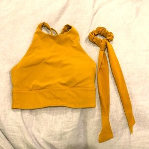 Lululemon Sports Bra & Hairtie - Size 4
